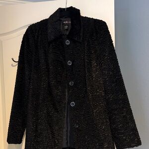 Style & Co. Black Textured Jacket